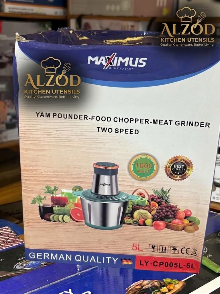 Maximus LY-CP005L-5L Yam Pounder, Food Chopper & Meat Grinder – 5L