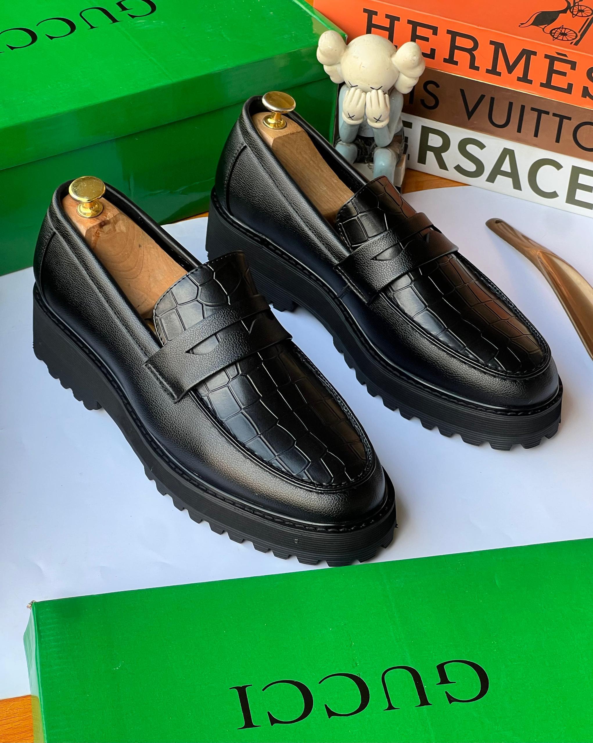 Gucci Croc-Effect Loafer
