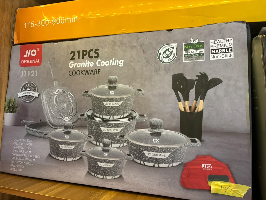 JIO Original J1121 21-Piece Granite Cookware Set